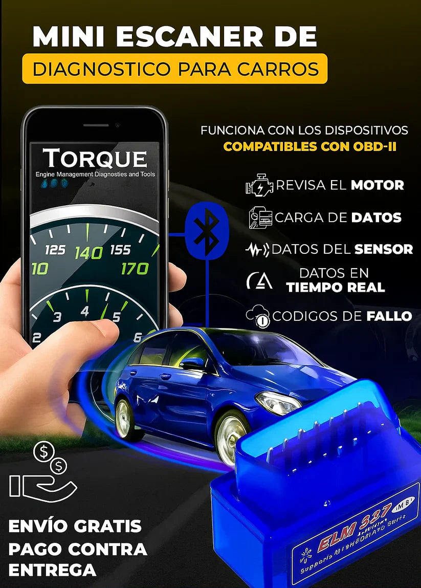 Mini Escáner para Carros | Escanea y Detecta Fallas en Segundos